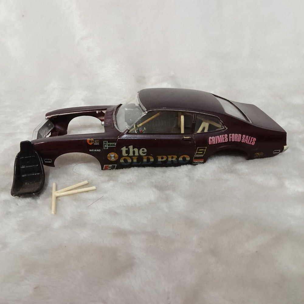 Vintage AMT Jo-Han 1/25 Ford Maverick Pro Stock Drag Racer Built Body Parts Lot